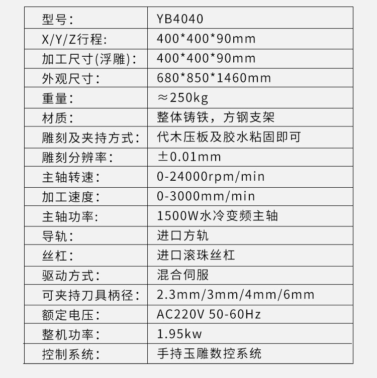 玉雕機(jī)參數(shù)